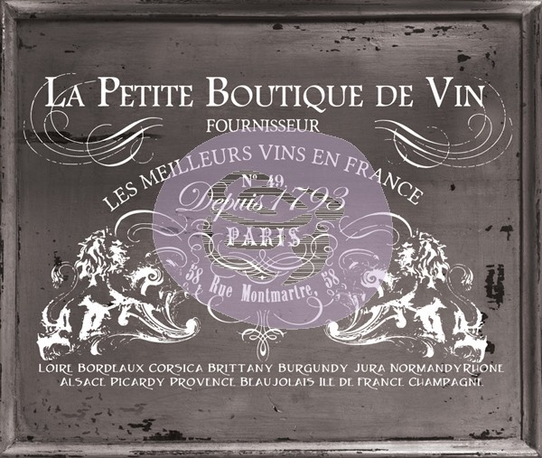 IOD Decor Transfers - Petit Vin Wide (in White)