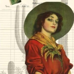 Cowgirl Ephemera Roycycled Decoupage Paper