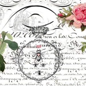 Queen Bee Roycycled Decoupage Paper