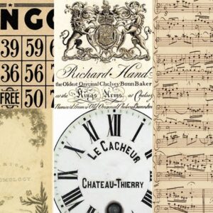 Typography Blocks Roycycled Decoupage Paper