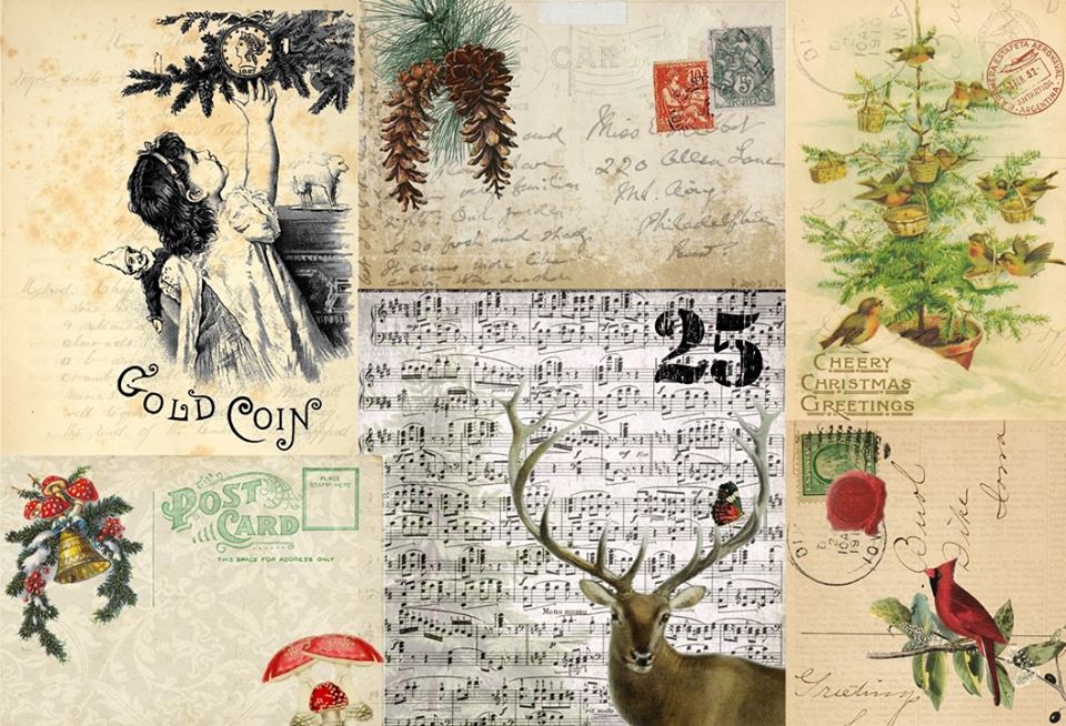 Christmas Blocks A Roycycled Decoupage Paper