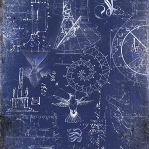 Roycycled Decoupage Tissue Paper- Renaissance Blueprint