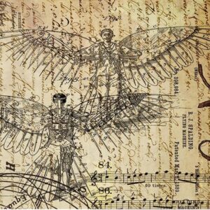 Roycycled Decoupage Tissue Paper- Dreams Of Flight 1