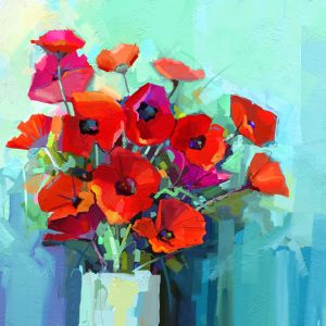 Mint By Michelle Poppies Decoupage A1 Paper 24 x 33 inches