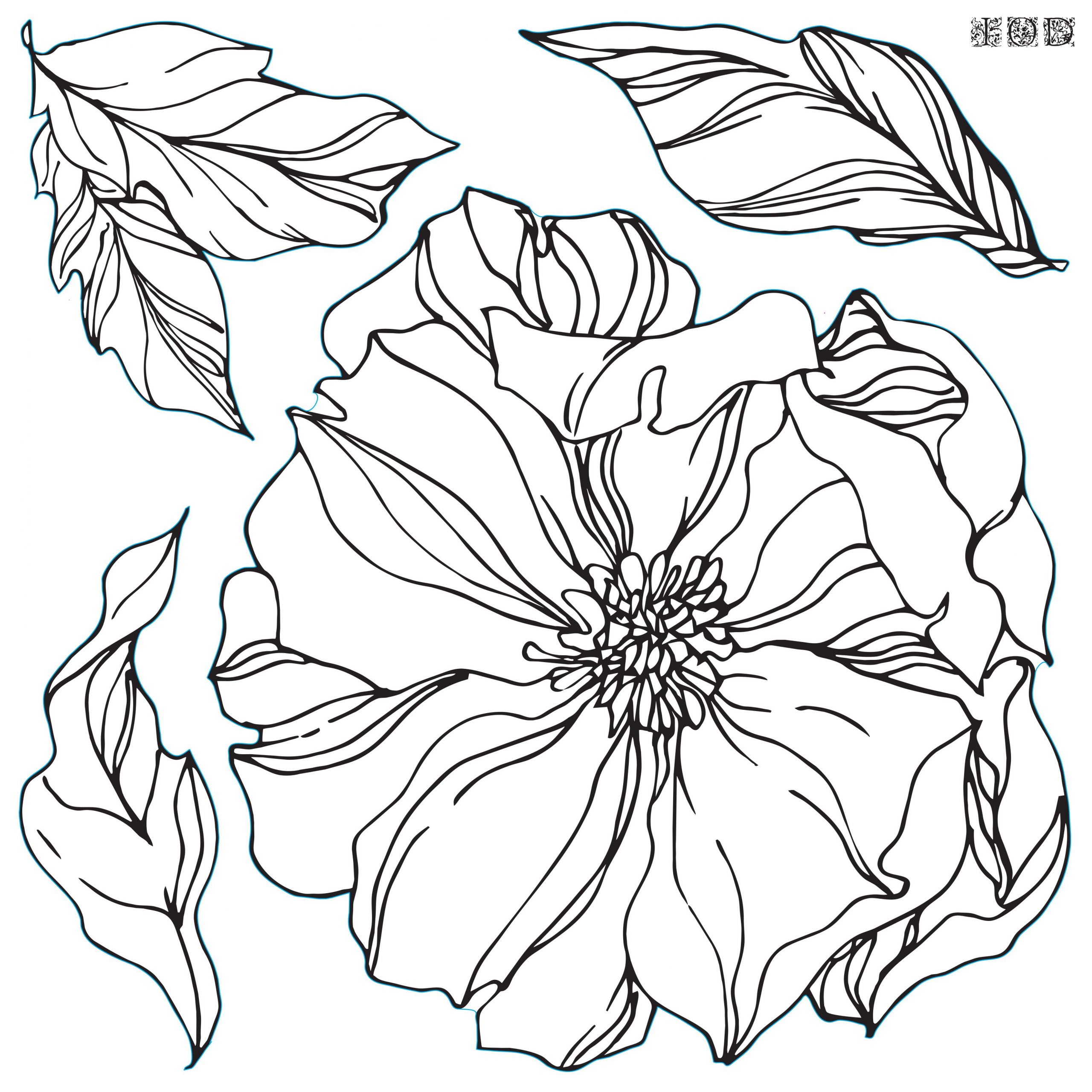 PEONIES 12×12 IOD STAMP™