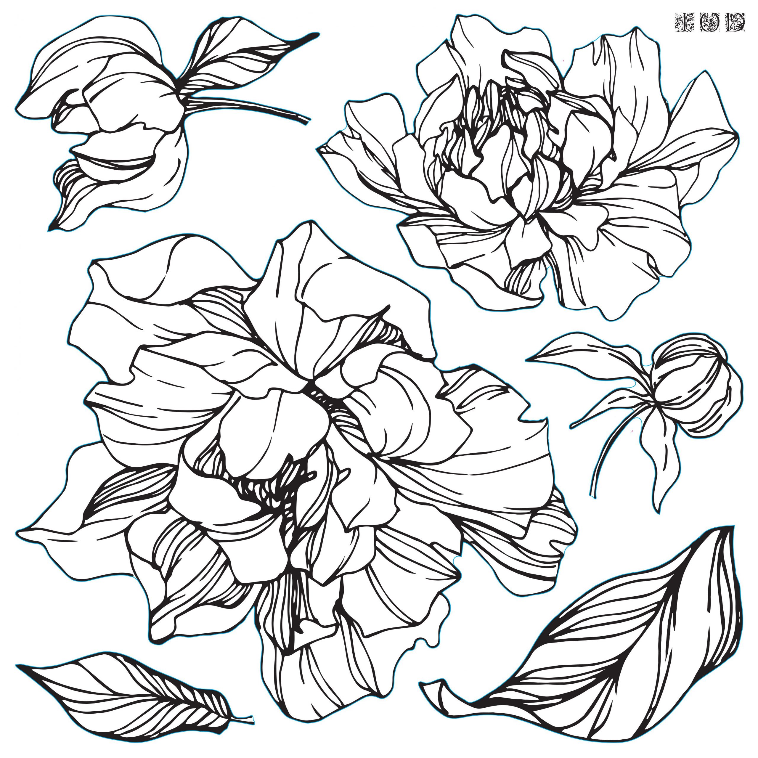 Sunflowers 12×12 IOD Stamp™ - Image 2