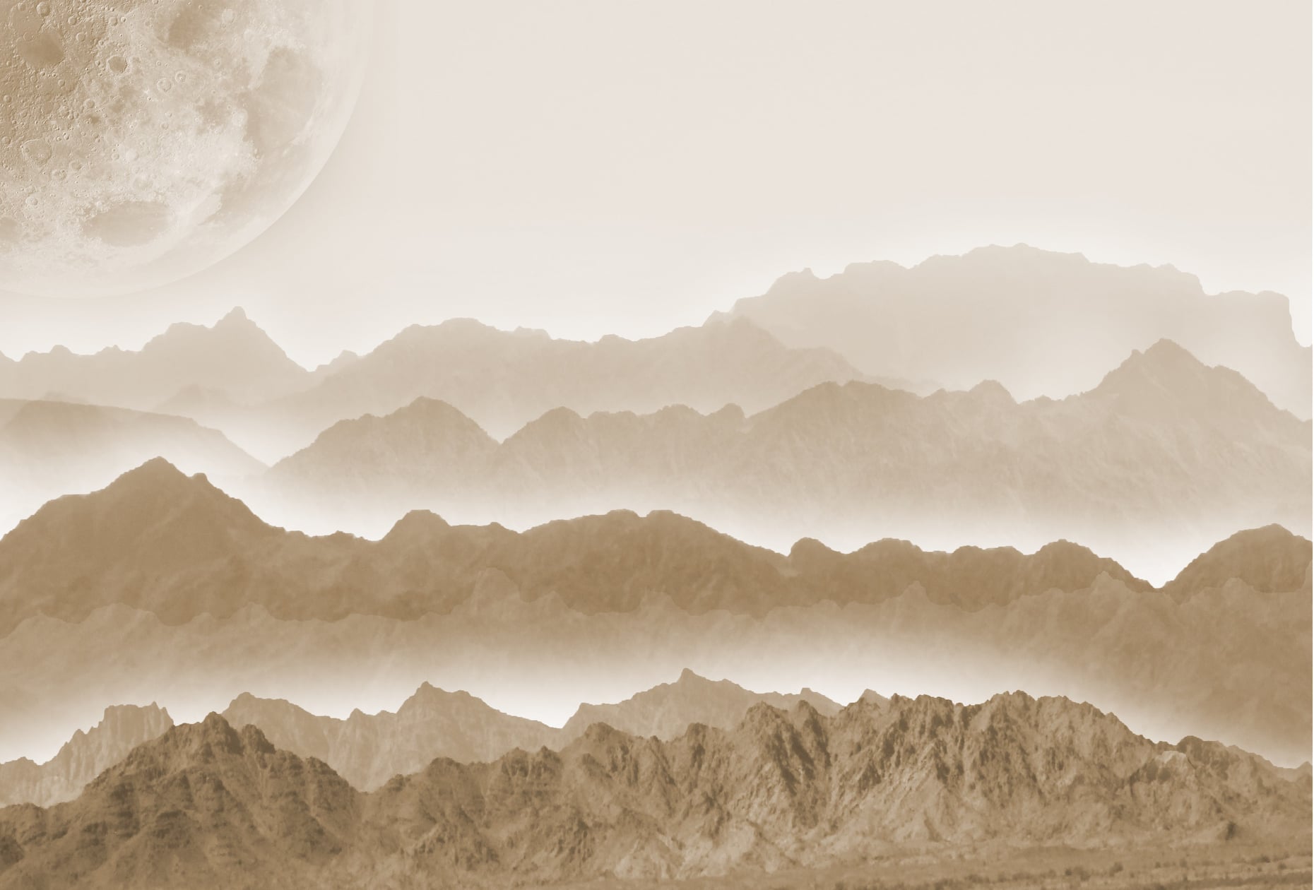 Roycycled Decoupage Tissue Paper- Misty Mountains