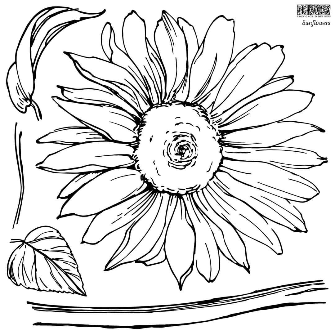 Sunflowers 12×12 IOD Stamp™ - Image 3