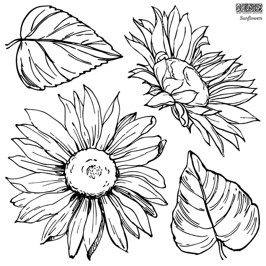 Sunflowers 12×12 IOD Stamp™