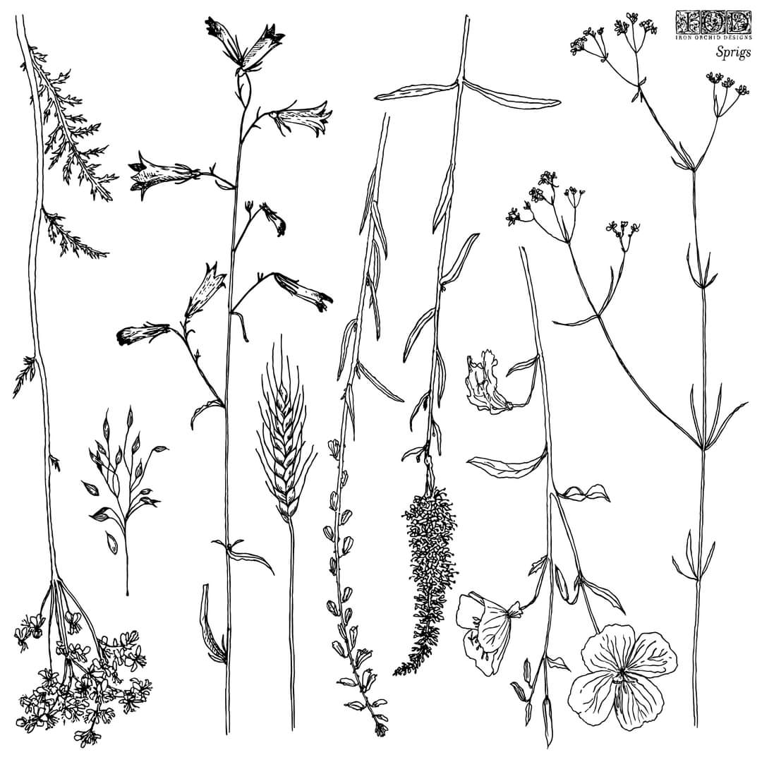 Sprigs 12×12 IOD Stamp™