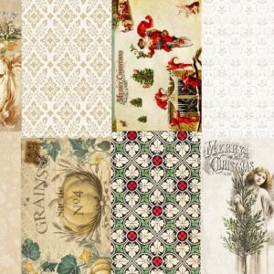 Small Holiday Project Blocks Roycycled Treasures Decoupage Tissue Paper