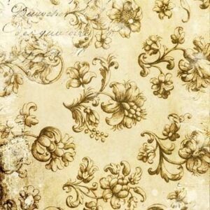 Distressed Grungy Floral Roycycled Treasures Decoupage Tissue Paper