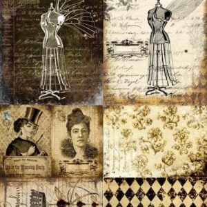 Dressform Blocks Roycycled Treasures Decoupage Tissue Paper