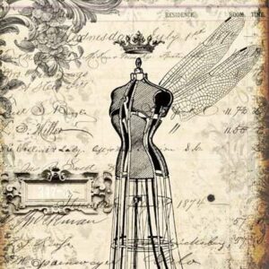 Grunge Dressform Roycycled Treasures Decoupage Tissue Paper