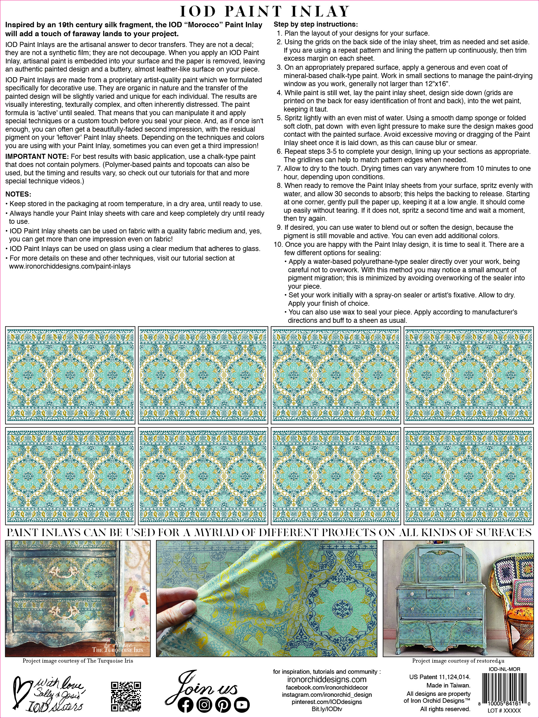 Morocco IOD Paint Inlay 12 x 16 Pad - Image 3