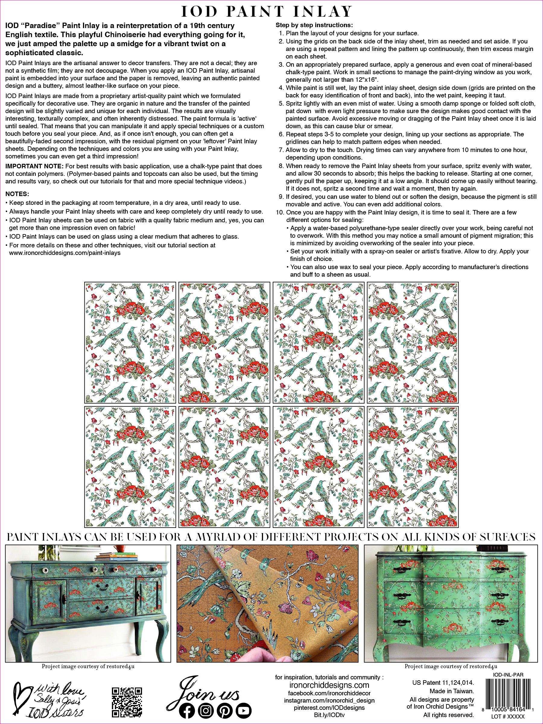 Paradise IOD Paint Inlay 12 x 16 Pad - Image 2