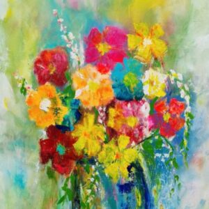 Mint By Michelle Karen's Technicolor Bouquet 23.4 x 33.1 inches