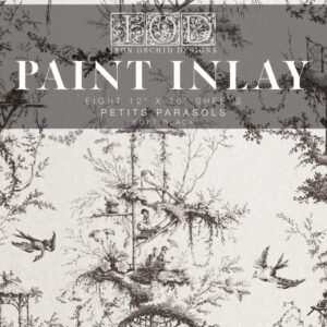 Petits Parasols Black IOD Paint Inlay 12 x 16 Pad