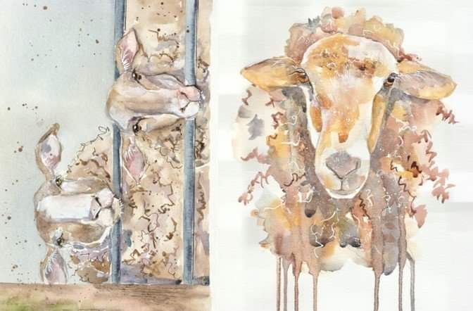 Sheep Roycycled Decoupage Tissue Paper