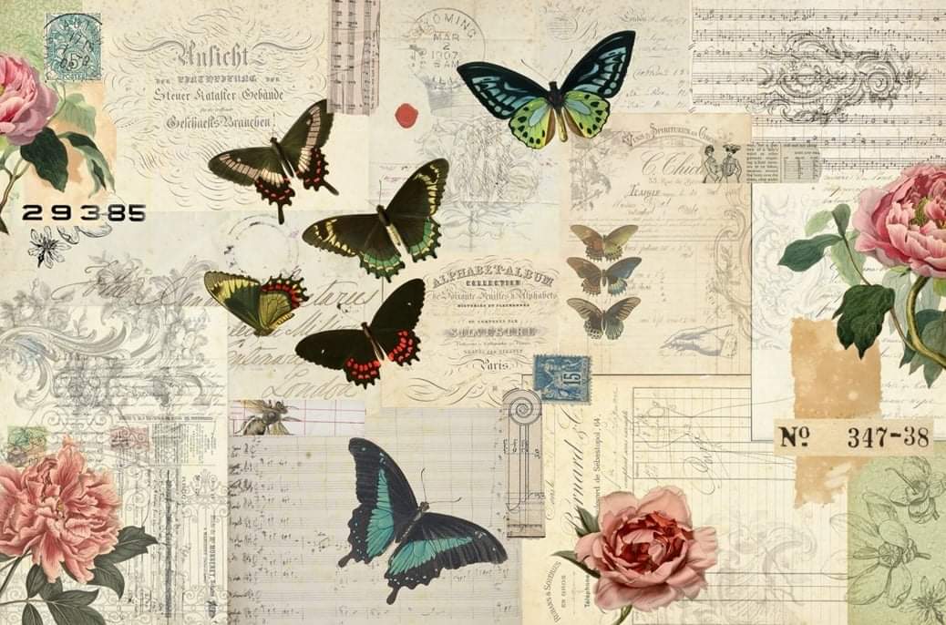 Butterfly Masterboard Roycycled Treasures Decoupage Tissue Paper