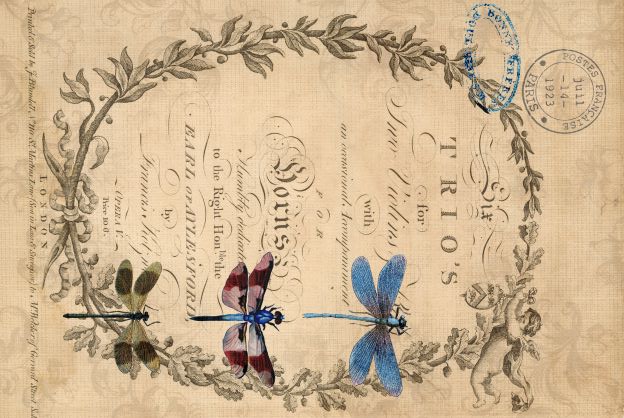 Dragonflies Decoupage Tissue Paper