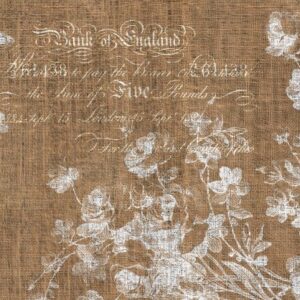 Floral Burlap Landscape Decoupage Tissue Paper