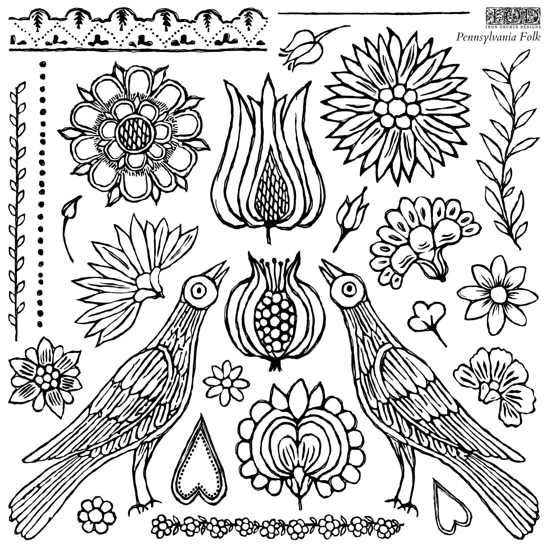Pennsylvania Folk 12×12 Stamp