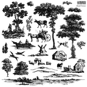 Rural Scenes 12x12 Decor Stamp