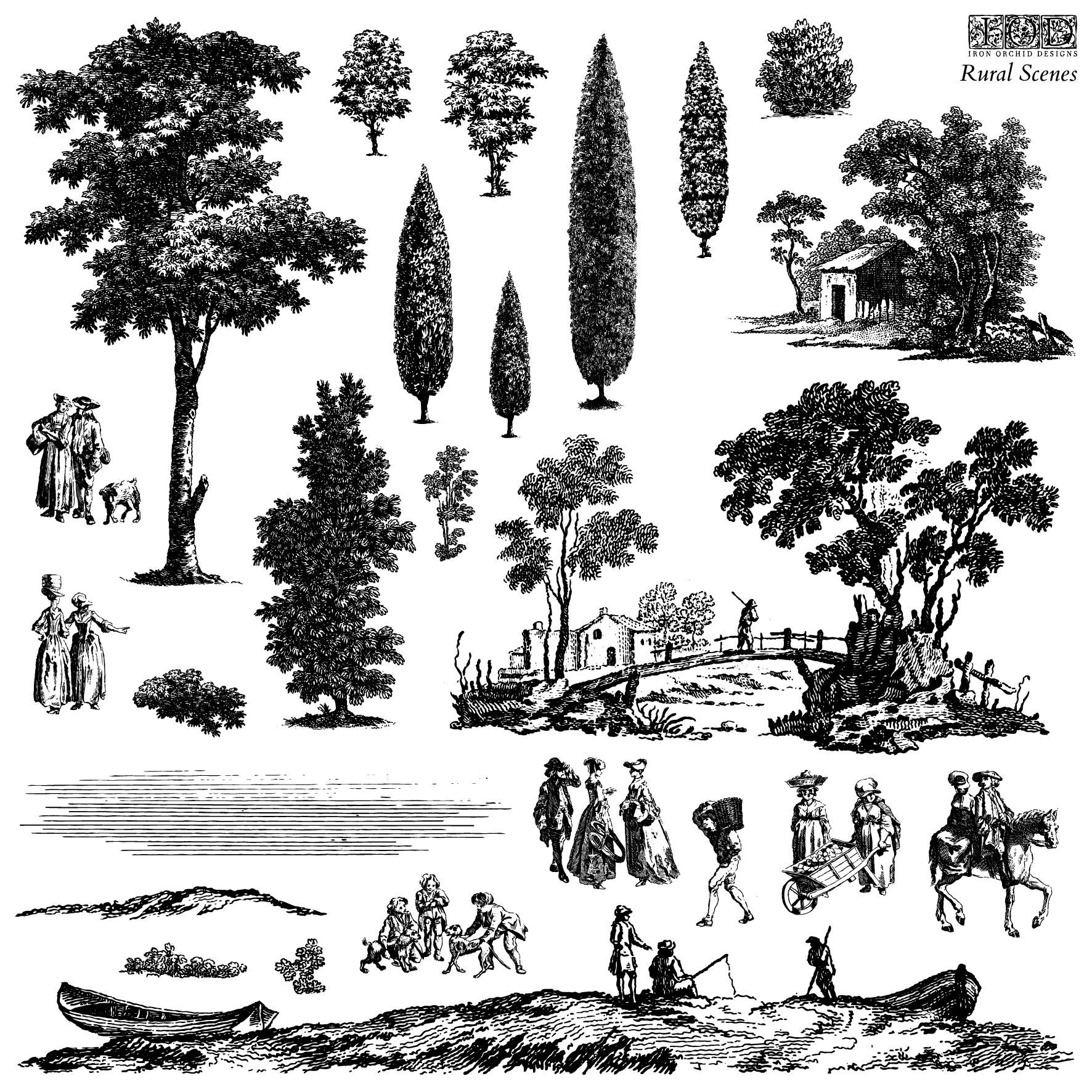 Rural Scenes 12x12 Decor Stamp - Image 2
