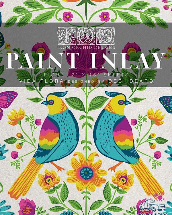Vida Flora by Debi Beard IOD Paint Inlay 12×16 Pad™