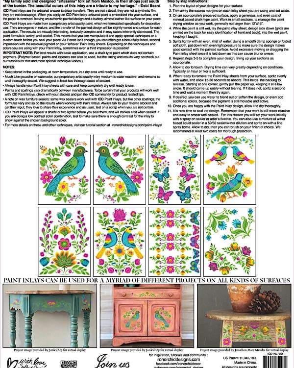 Vida Flora by Debi Beard IOD Paint Inlay 12×16 Pad™ - Image 2
