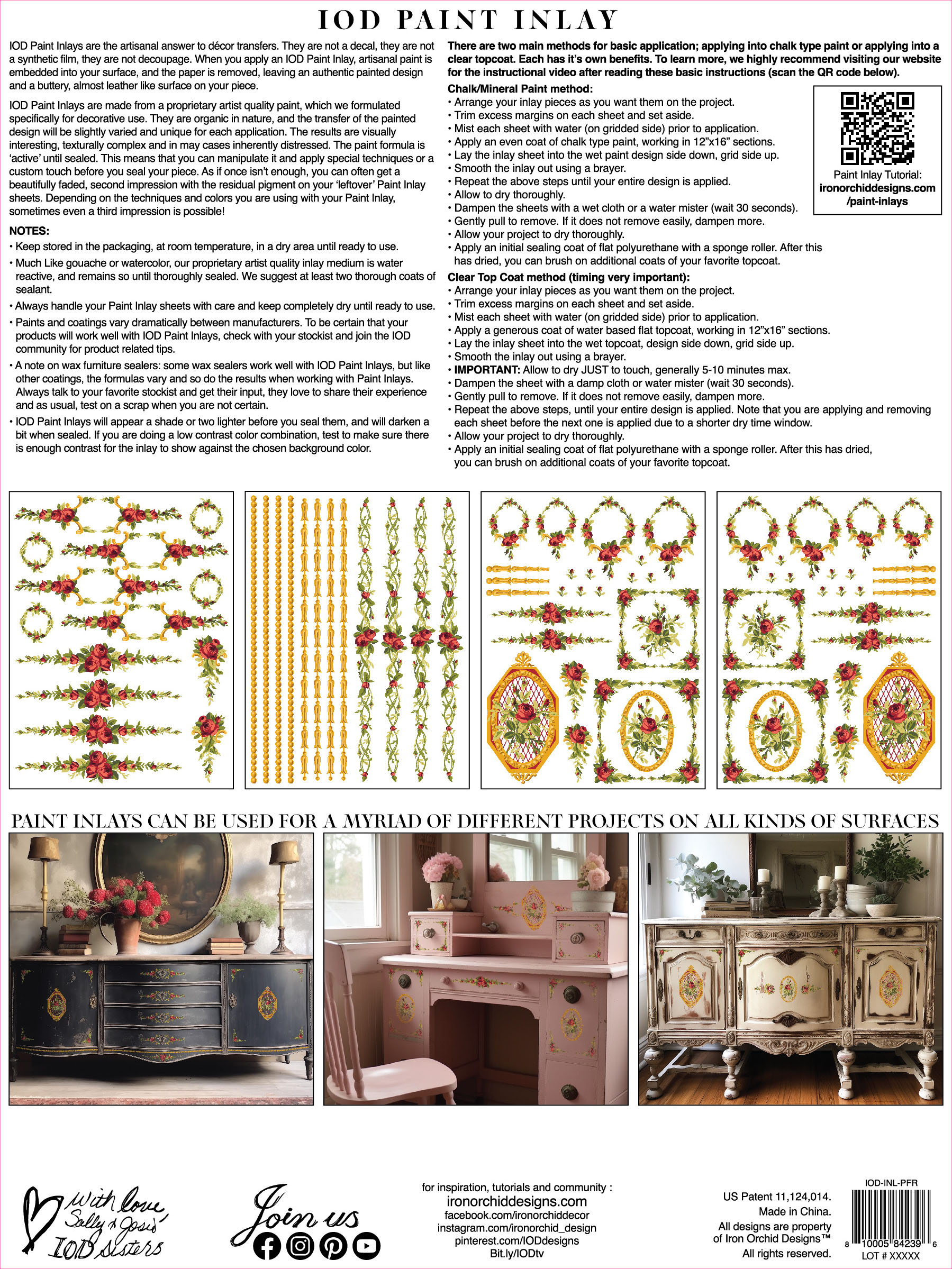 Petite Fleur Red Paint Inlay - Image 2