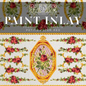 Petite Fleur Red Paint Inlay