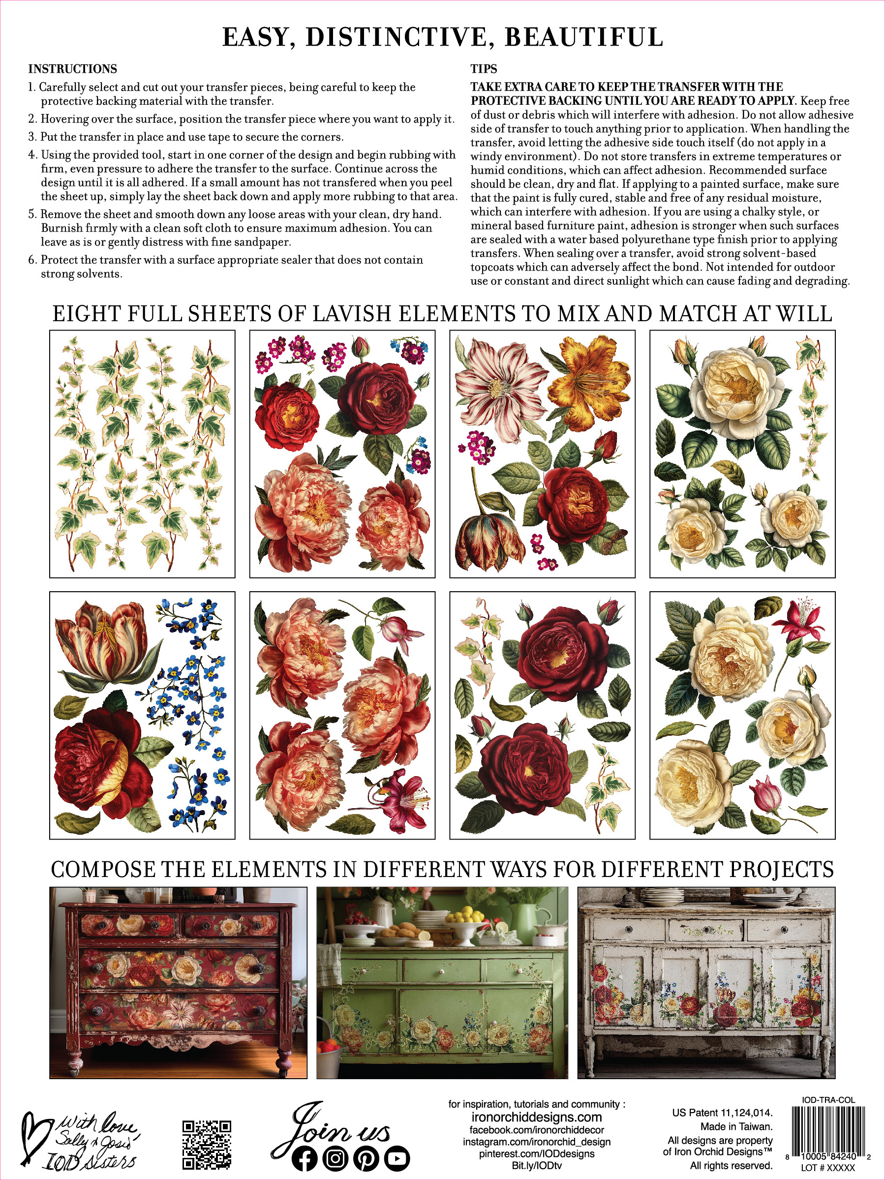 Collage de Fleurs IOD Stamp - Image 3