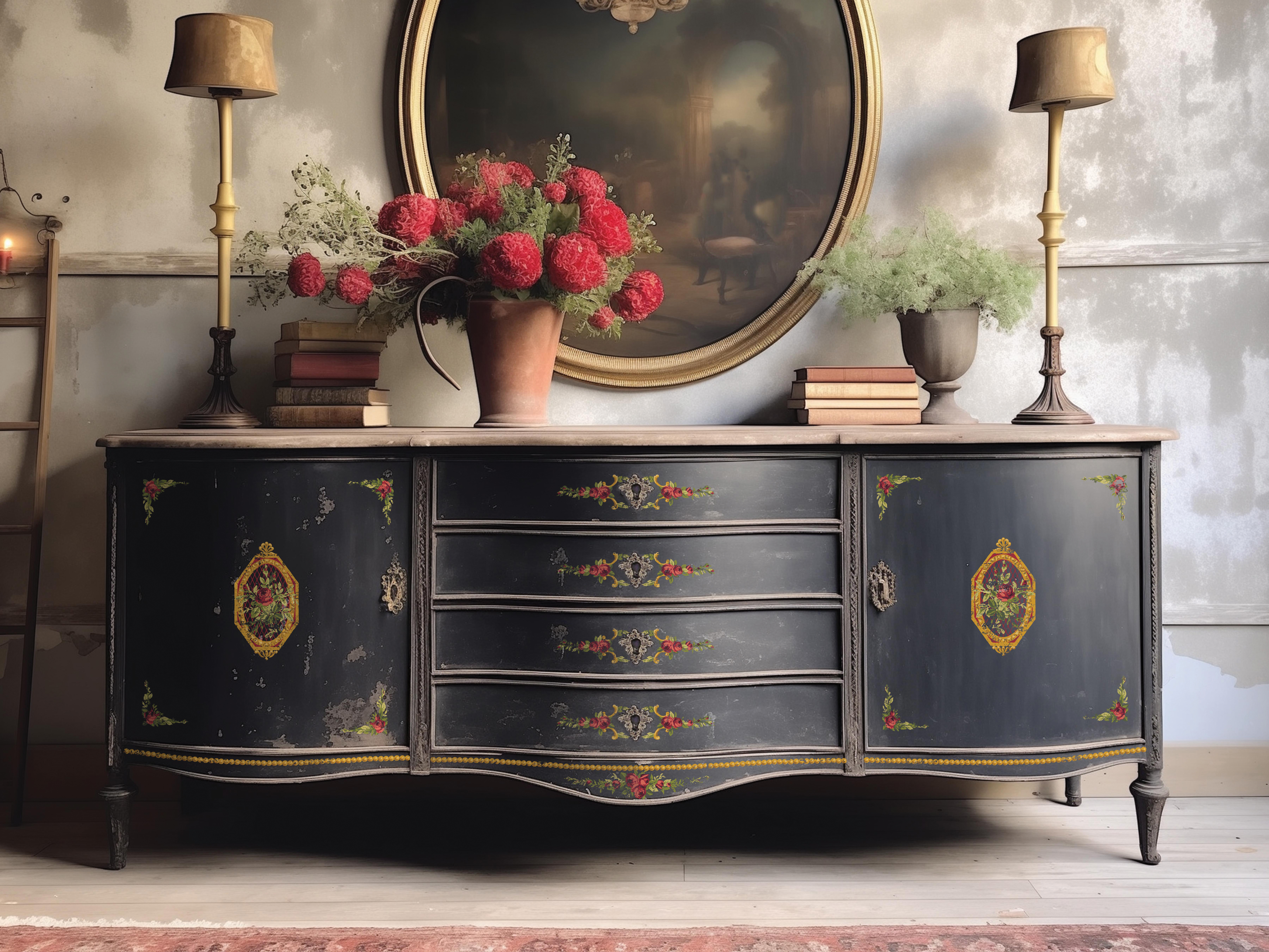 Petite Fleur Red Paint Inlay - Image 9