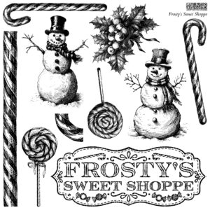 Frosty's Sweet Shoppe 12  x 12 IOD Stamp