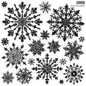 Vintage Snowflakes 12 x 12 IOD Stamp