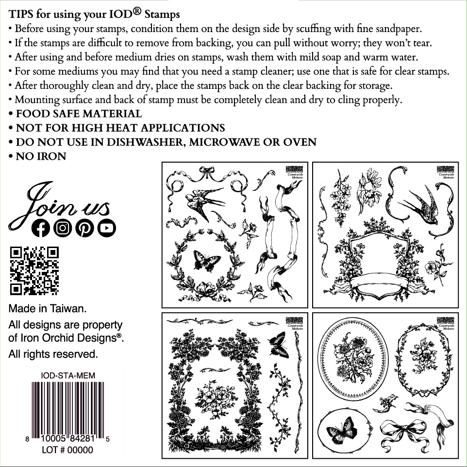 Countryside Memoirs 6 x 6 IOD Stamp - Image 3