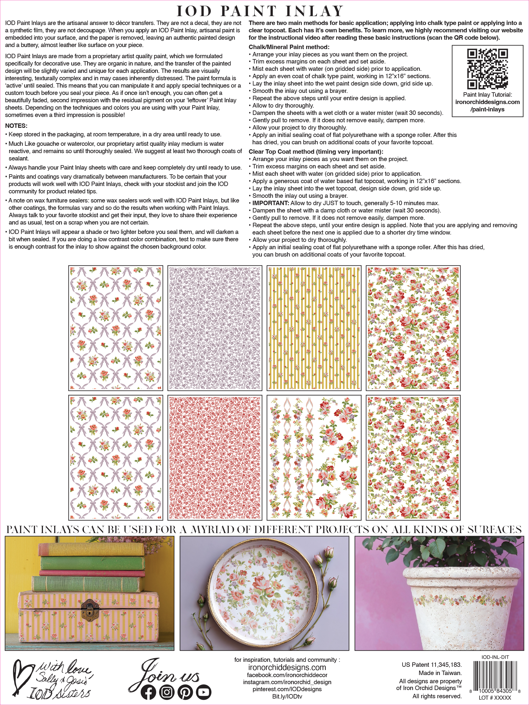 Ditsy Blooms IOD Paint Inlay 12x16 Pad™ - Image 2