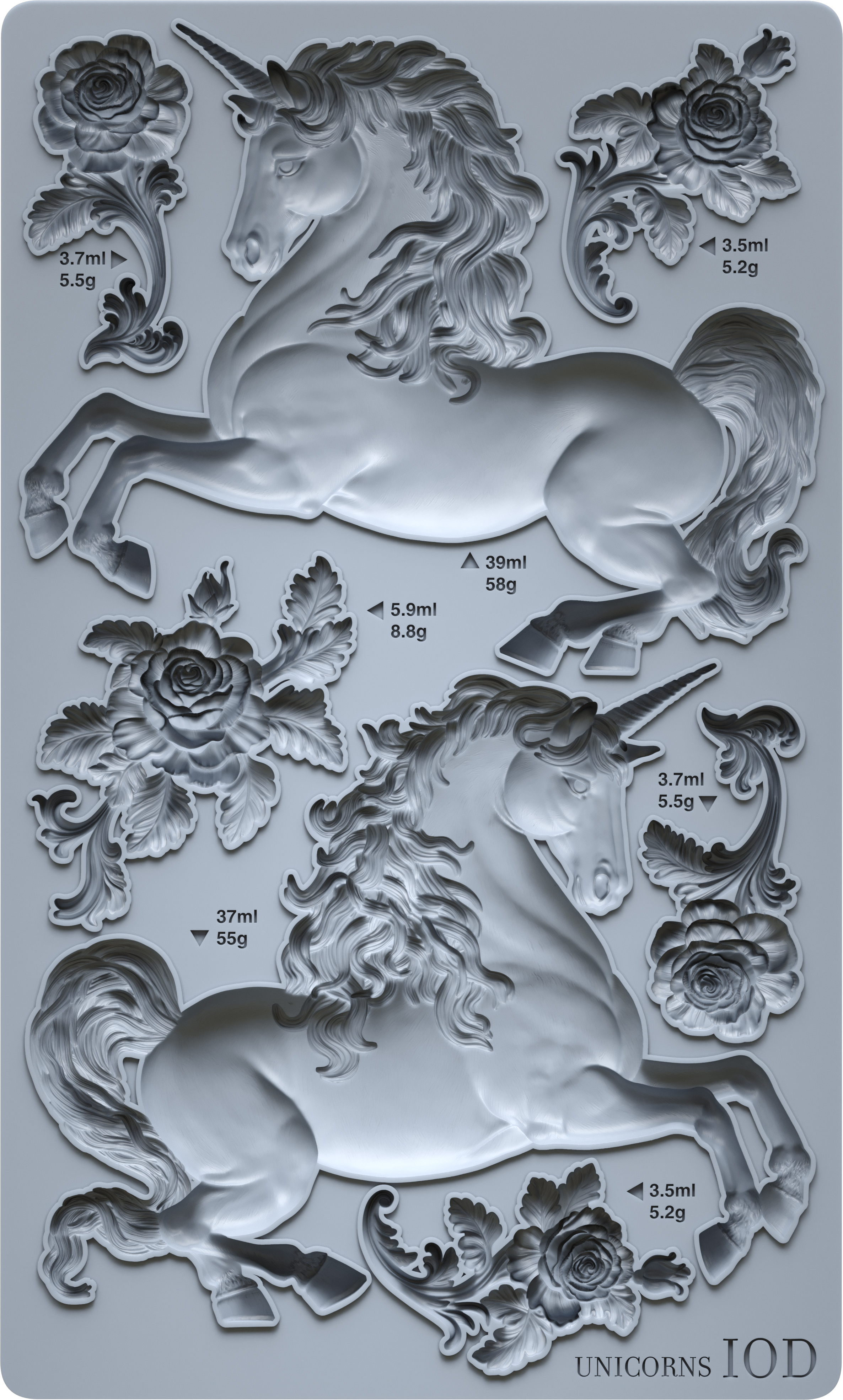 Unicorns 6x10 IOD Mould™
