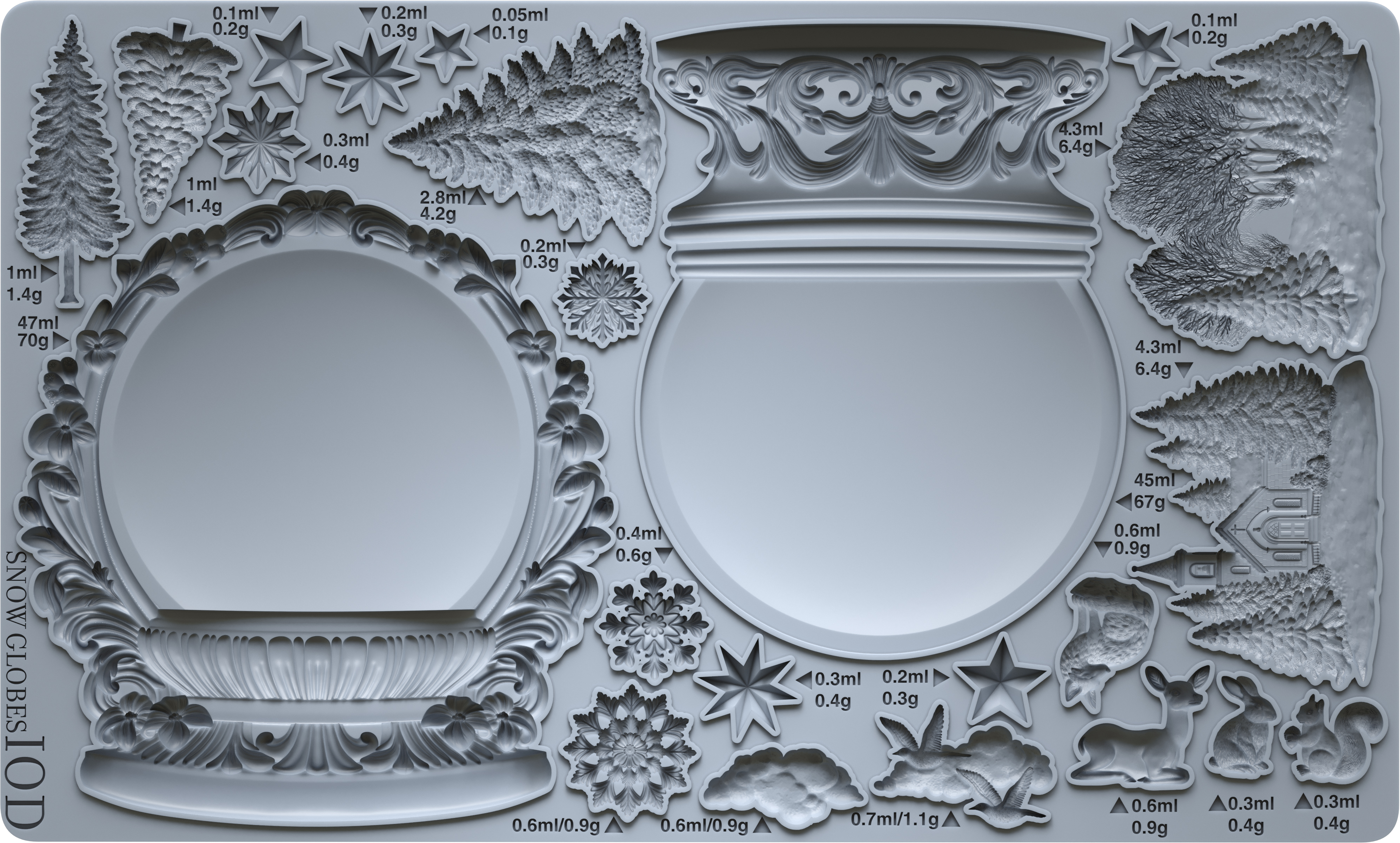Snow Globes 6x10 IOD Mould™