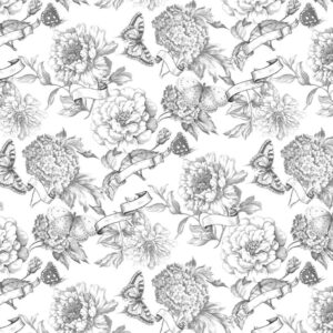 Paintable Blooms Decoupage Paper RT