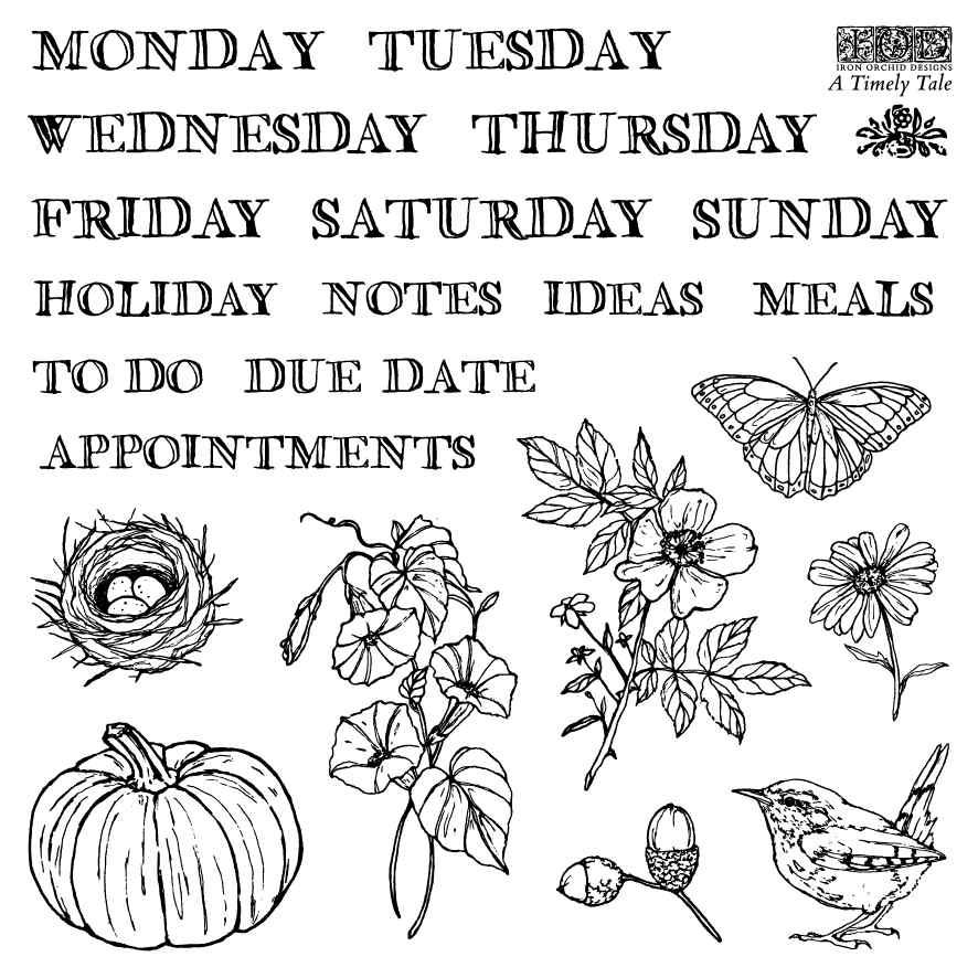 A Timely Tale 6x6 IOD Stamp - Image 4